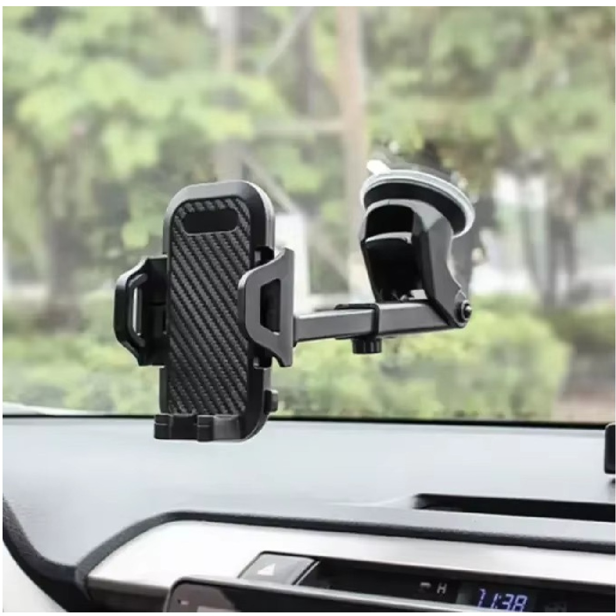 Soporte Celular Auto Extensible Ventosa Parabrisas - Tablero - Imagen 2