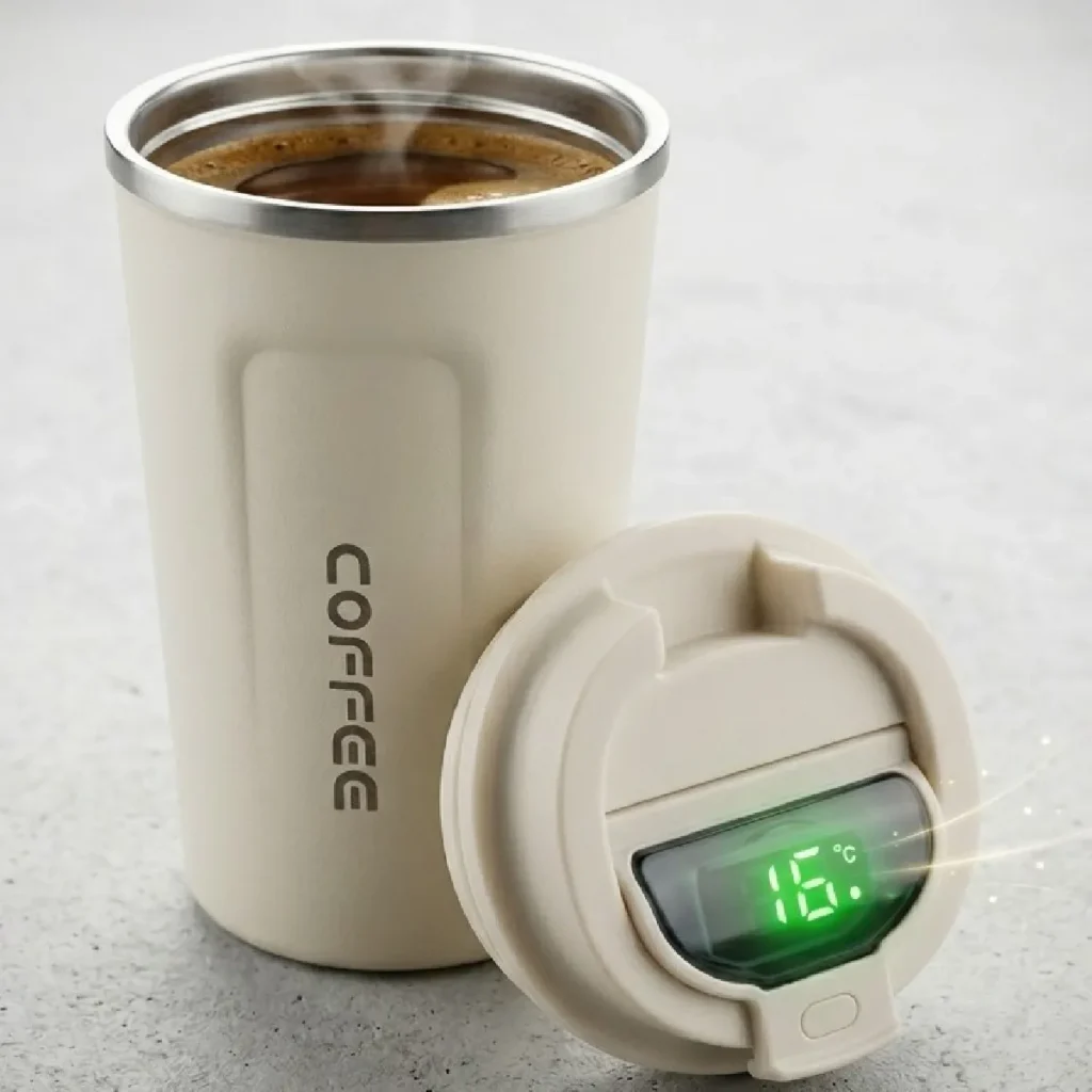 Vaso Térmico de Café con Sensor de Temperatura