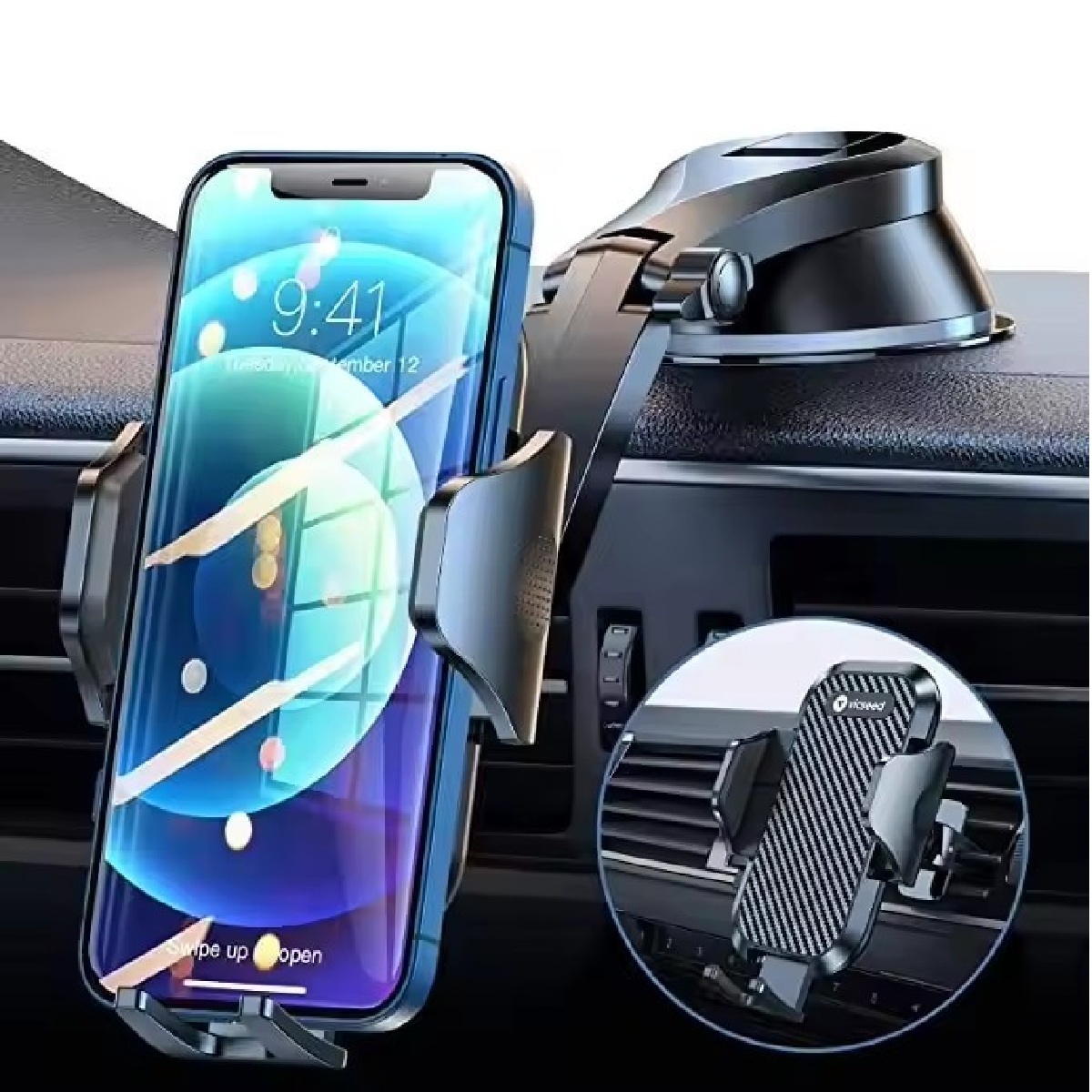 Soporte Celular Auto Extensible Ventosa Parabrisas - Tablero - Imagen 4