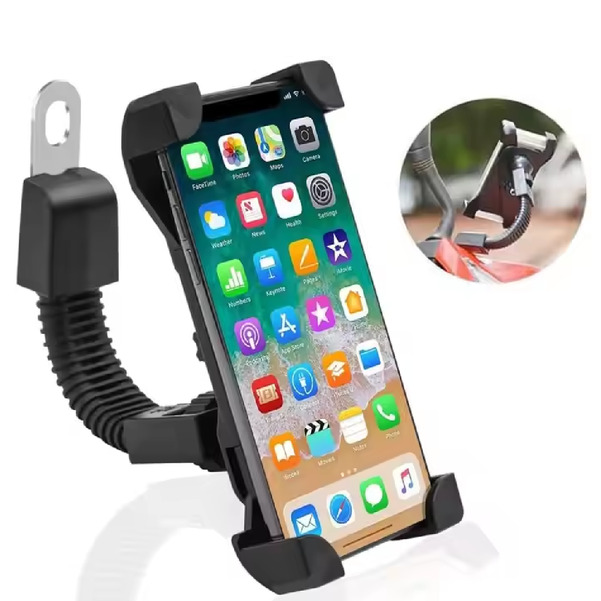 Soporte Celular Moto Bici Flexible 360º Viajes Delivery Gps - Imagen 4