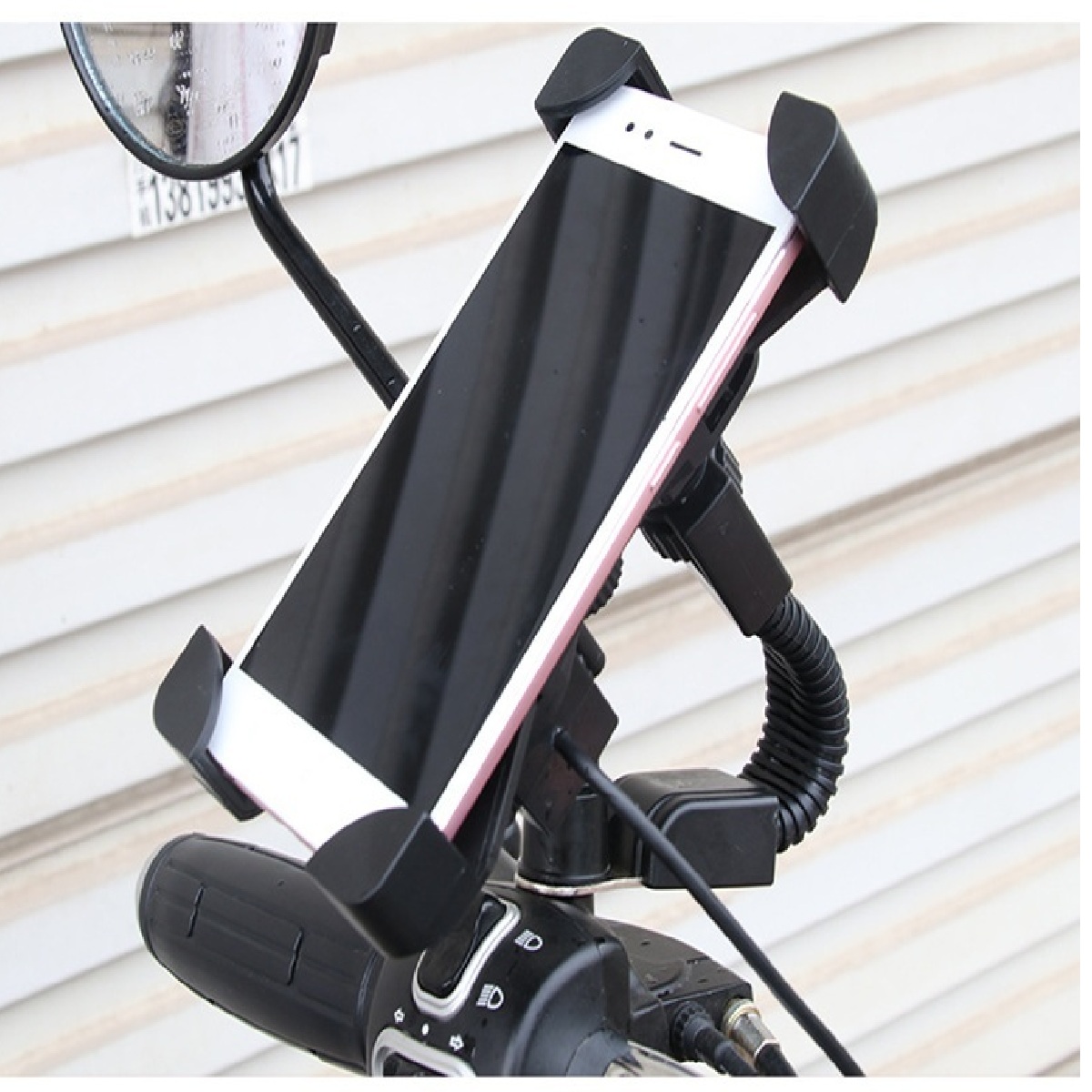 Soporte Celular Moto Bici Flexible 360º Viajes Delivery Gps - Imagen 6