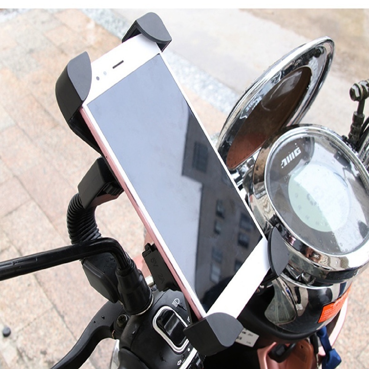 Soporte Celular Moto Bici Flexible 360º Viajes Delivery Gps - Imagen 7
