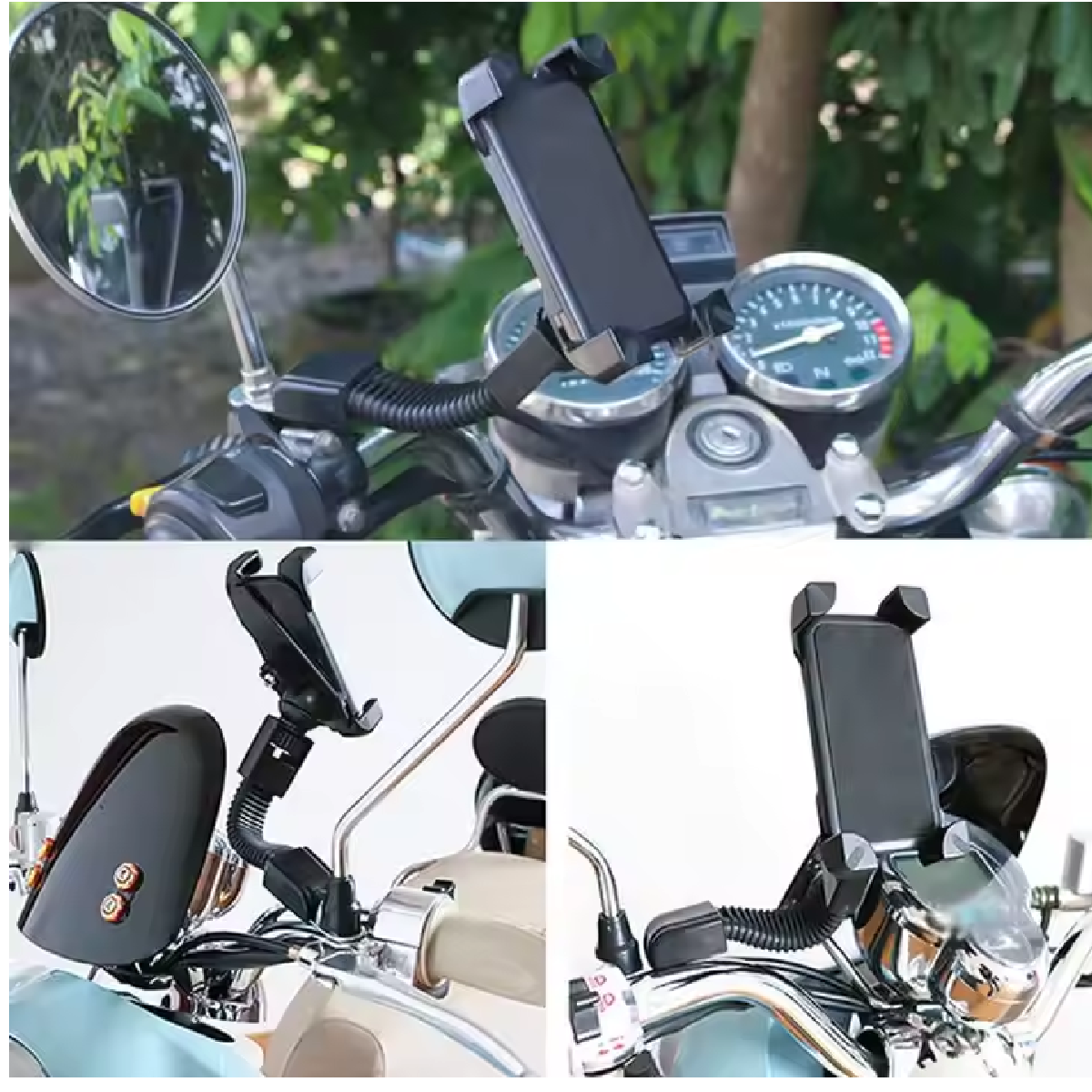 Soporte Celular Moto Bici Flexible 360º Viajes Delivery Gps - Imagen 8