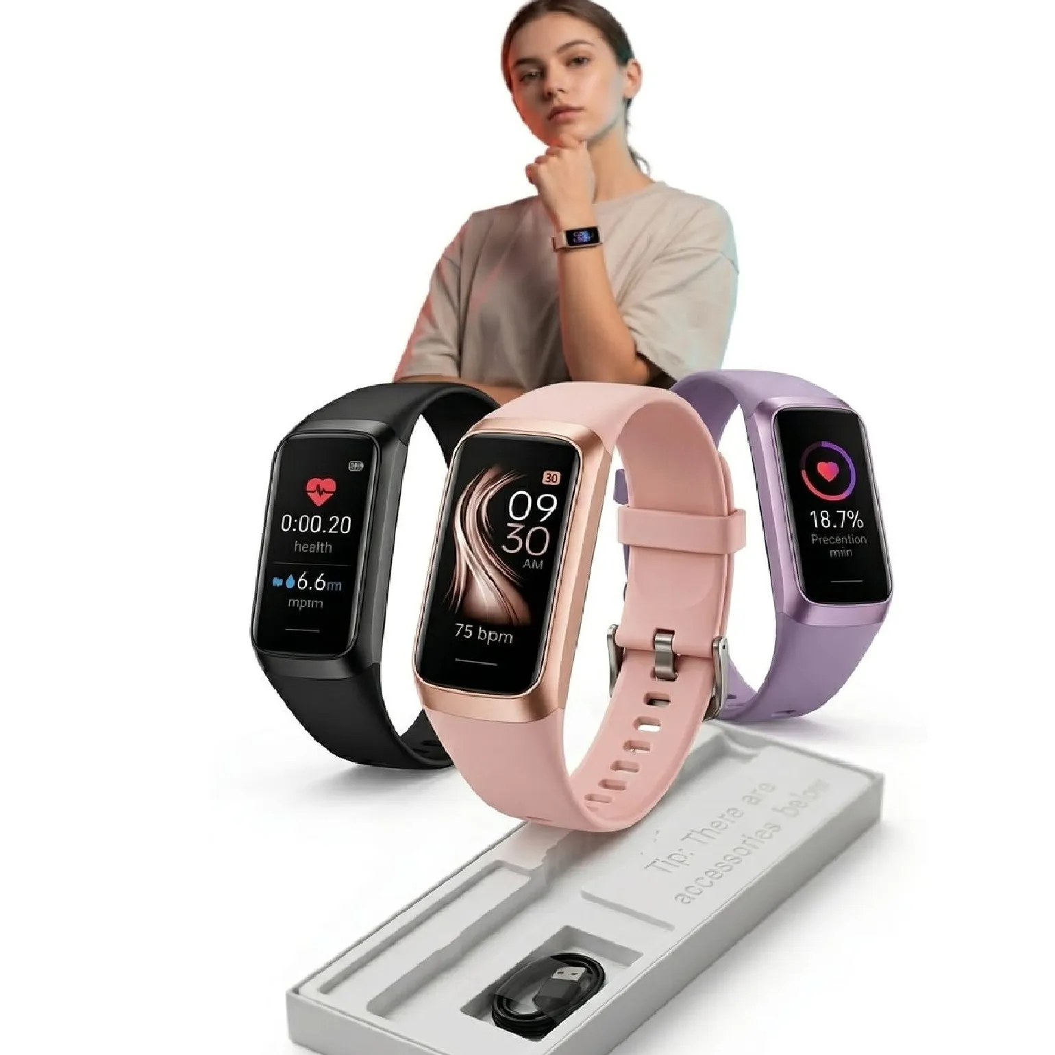 Pulsera Inteligente M4 Rosa - Imagen 8