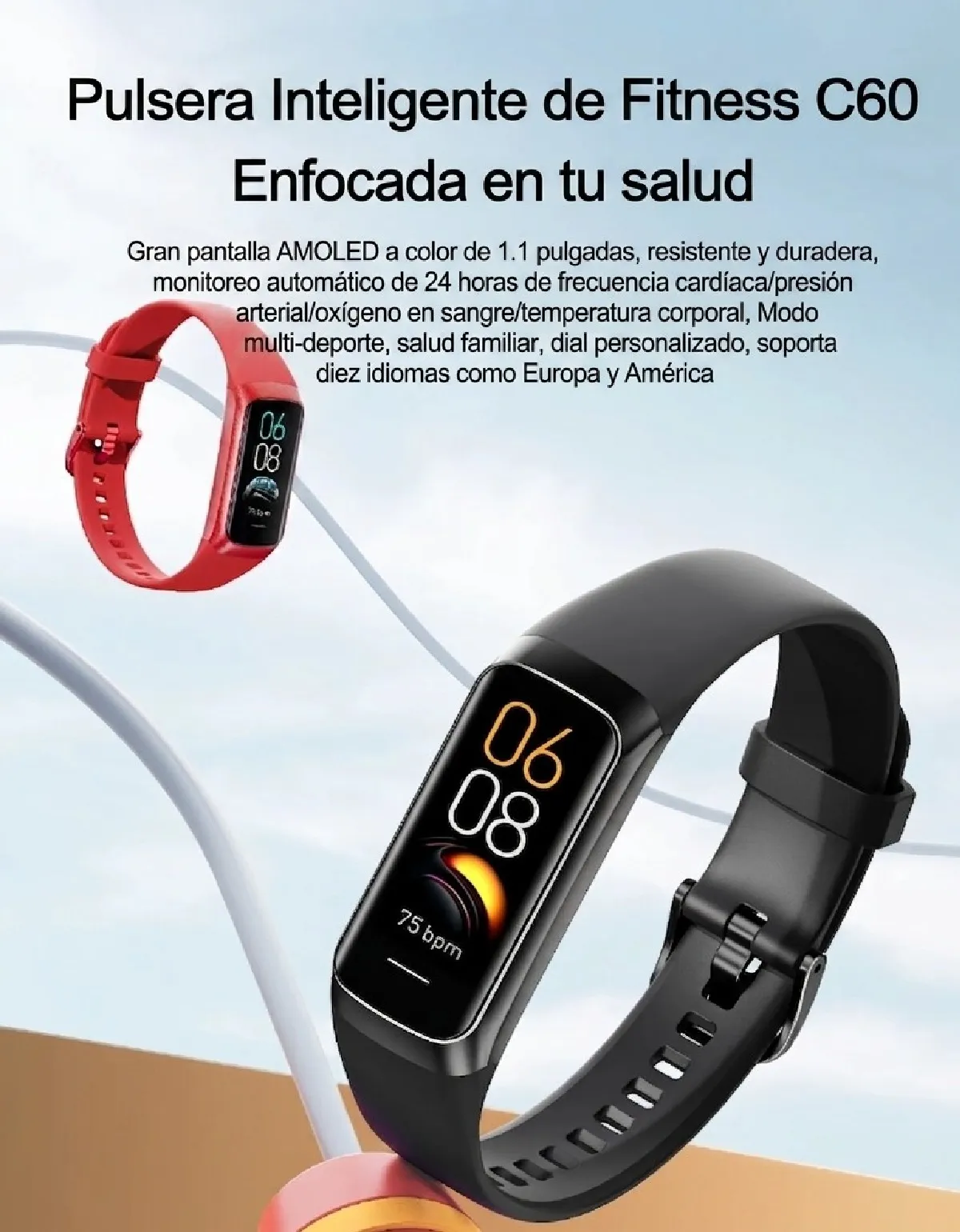 Pulsera Inteligente M4 Rosa - Imagen 6